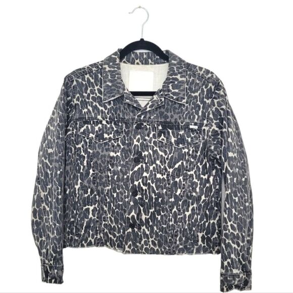 Mother Superior Leopard Print Denim Jacket - Picture 1 of 5